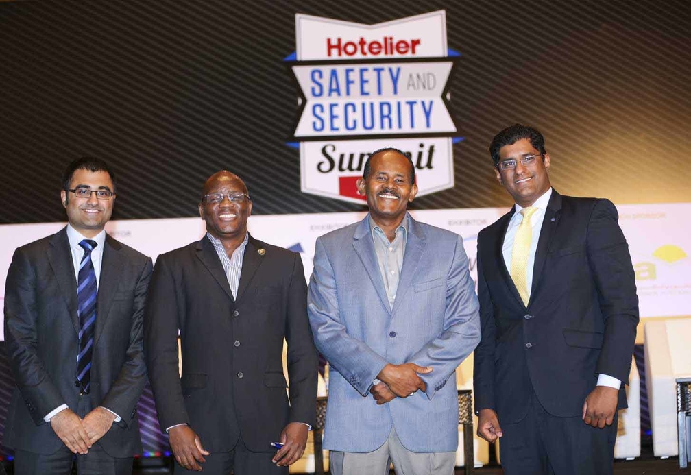 LR: Rahul Odedra, HotelierMiddleEast.com editor, William Maseko, Mohamed Suliman and Muhammad Ihsanullah Qamar. LR: Rahul Odedra, HotelierMiddleEast.com editor, William Maseko, Mohamed Suliman and Muhammad Ihsanullah Qamar.
