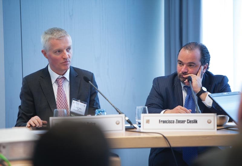 Nick Price (left) and Francisco Zinser Cieslick debate the ins and outs of technology provision. Nick Price (left) and Francisco Zinser Cieslick debate the ins and outs of technology provision.