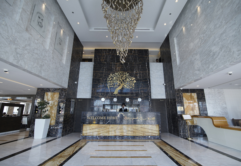The lobby at Jannah Burj Al Sarab. The lobby at Jannah Burj Al Sarab.