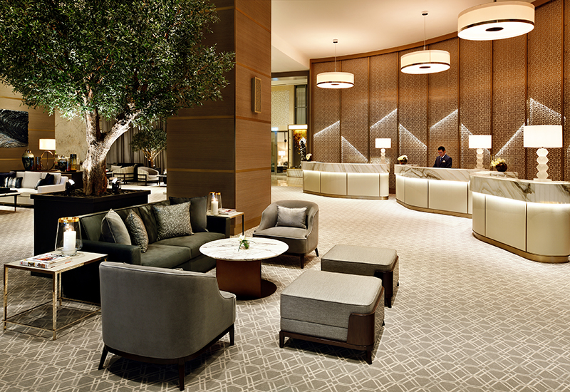 The lobby of the Address Dubai Mall. The lobby of the Address Dubai Mall.