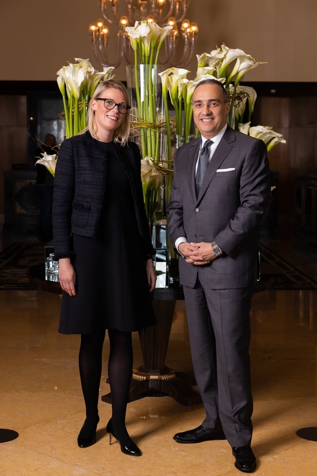 Hotel manager Cornelia Mitlmeier, and Rami Z. Sayess, regional vice president and general manager of Four Seasons Hotel Beirut Hotel manager Cornelia Mitlmeier, and Rami Z. Sayess, regional vice president and general manager of Four Seasons Hotel Beirut