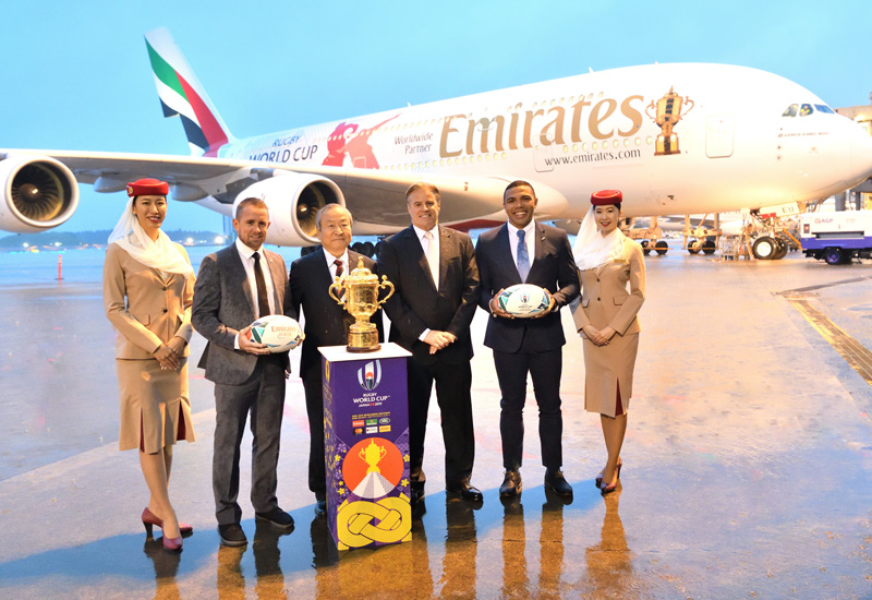 The Rugby World Cup trophy departed Dubai and landed in Tokyo The Rugby World Cup trophy departed Dubai and landed in Tokyo