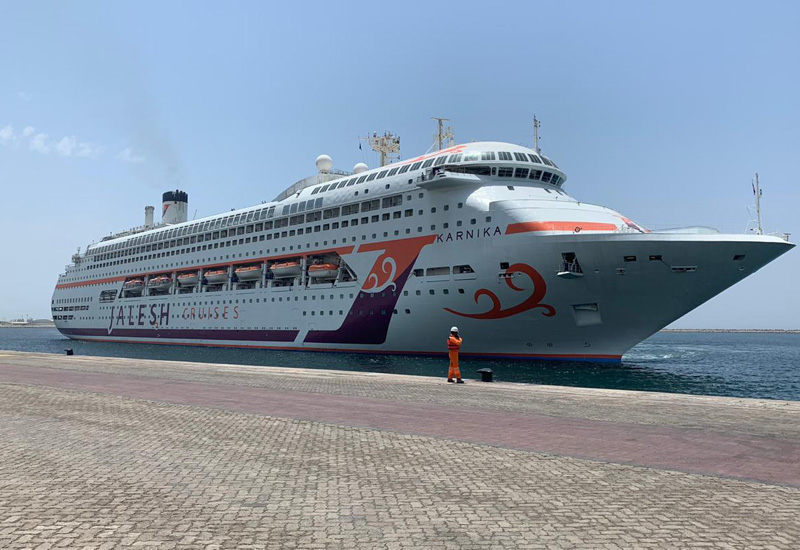 The Karnika cruise liner at Mina Rashid The Karnika cruise liner at Mina Rashid