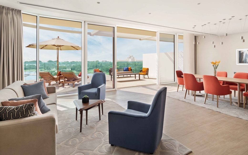 The one bedroom terrace suite offers a private balcony The one bedroom terrace suite offers a private balcony