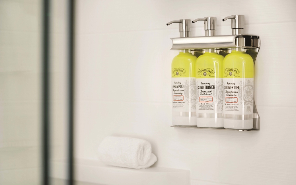 IHG replaces bathroom miniatures for bulk-size amenities to remove 200 million plastic miniatures from estate each year IHG replaces bathroom miniatures for bulk-size amenities to remove 200 million plastic miniatures from estate each year