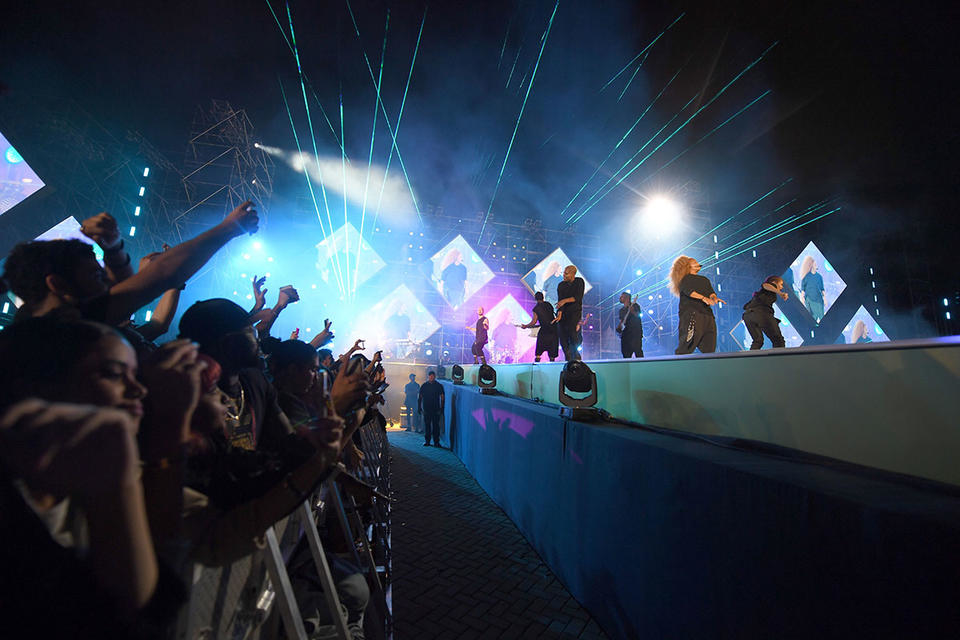 Nicki Minaj was replaced by Janet Jackson and 50 Cent and organisers have hailed the event a great success Nicki Minaj was replaced by Janet Jackson and 50 Cent and organisers have hailed the event a great success