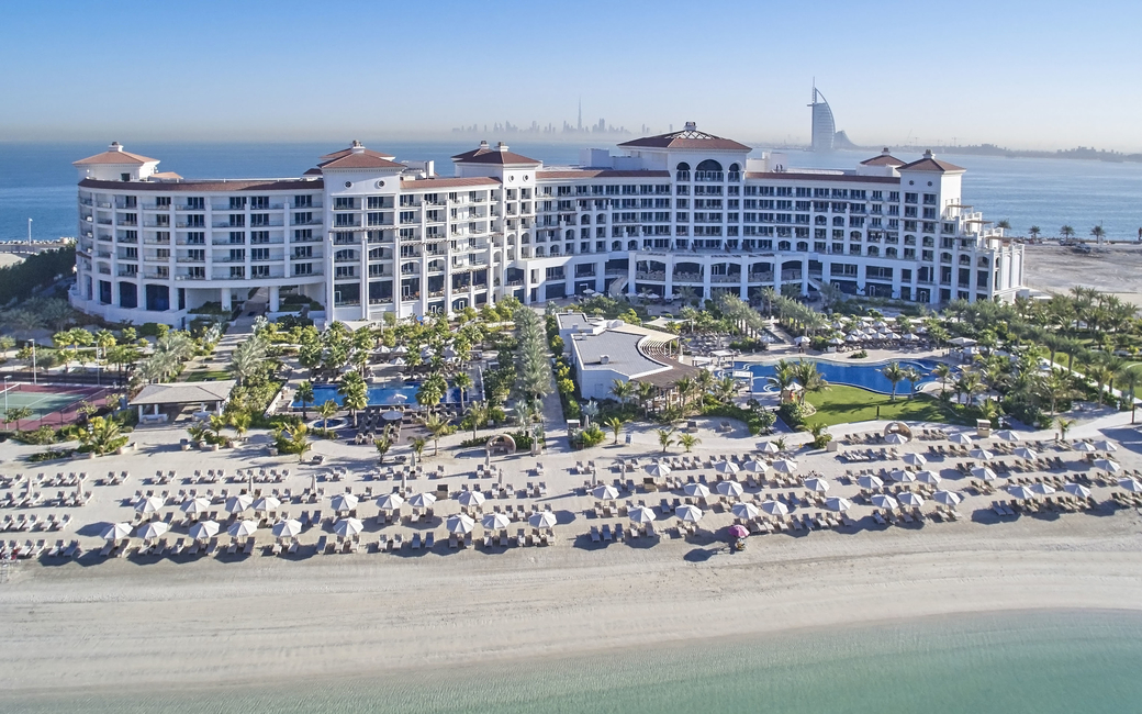 Situated on the Palm Jumeirah island, the Waldorf Astoria resort features 200 meters of private beach Situated on the Palm Jumeirah island, the Waldorf Astoria resort features 200 meters of private beach