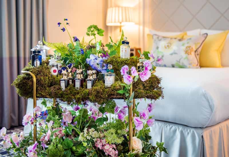 Guests will also receive a complimentary full-sized bottle of their choice of fragrance to keep Guests will also receive a complimentary full-sized bottle of their choice of fragrance to keep