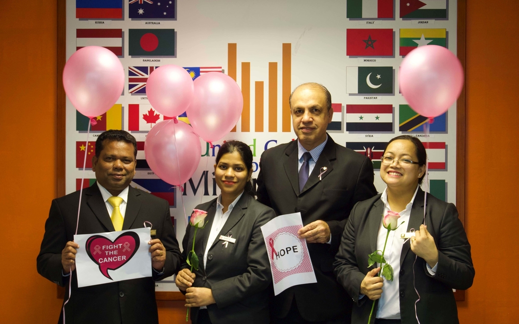 The breast cancer awarenmess campaign features discounts on F&B at Biggles and Loumi The breast cancer awarenmess campaign features discounts on F&B at Biggles and Loumi