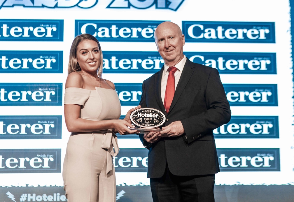 Emma Barnett presents the award to Richie Edmunds Emma Barnett presents the award to Richie Edmunds