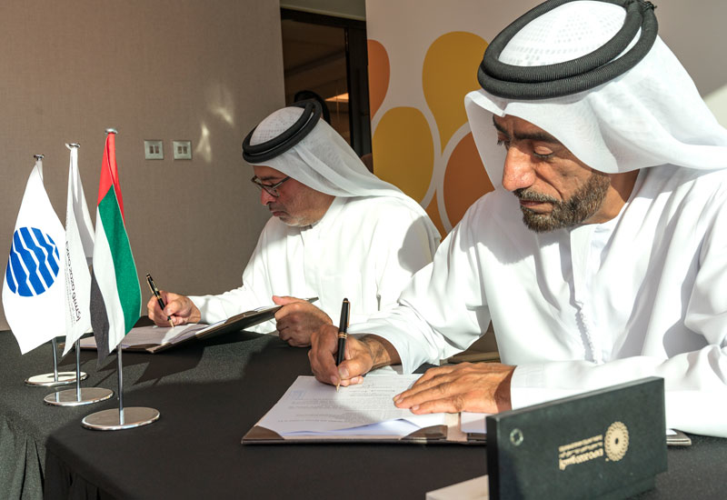 Essa Bin Hadher, general manager of Dubai College of Tourism, and Mohammed AlHashmi, chief technology officer of Expo 2020 Dubai sign the agreement Essa Bin Hadher, general manager of Dubai College of Tourism, and Mohammed AlHashmi, chief technology officer of Expo 2020 Dubai sign the agreement