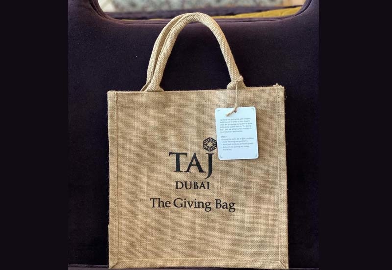 At the end of every month, The Taj Dubai staff will compile the items and donate these to the Emirates Red Crescent At the end of every month, The Taj Dubai staff will compile the items and donate these to the Emirates Red Crescent