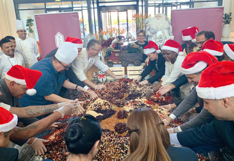 Held in the five-star’s lobby, staff members and visitors came together for the event Held in the five-star’s lobby, staff members and visitors came together for the event