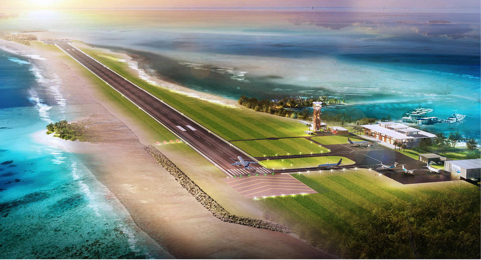 Works also included the construction of the airport’s main and office buildings, a firefighting station, a control tower, and a desalination plant Works also included the construction of the airport’s main and office buildings, a firefighting station, a control tower, and a desalination plant