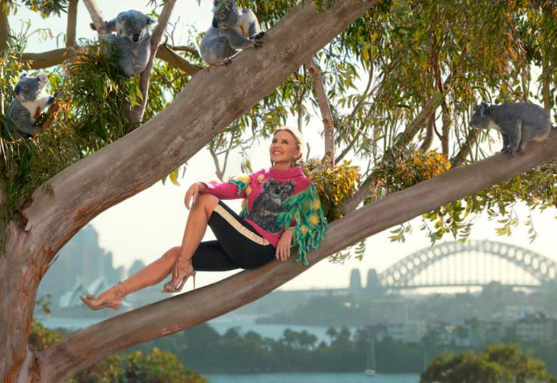 In the campaign were notable Australian celebrities such as singer Kylie Minogue In the campaign were notable Australian celebrities such as singer Kylie Minogue