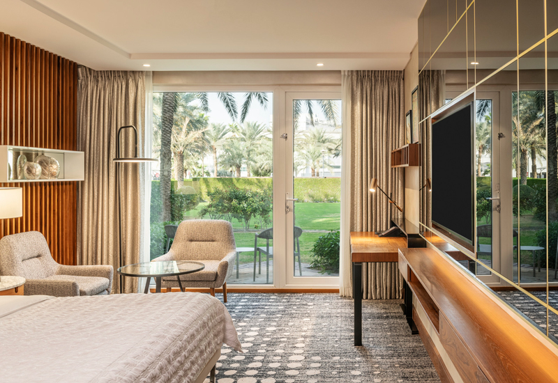 The accessible guest room – accomodations include lower power outlets and a fully accessible bathroom The accessible guest room – accomodations include lower power outlets and a fully accessible bathroom