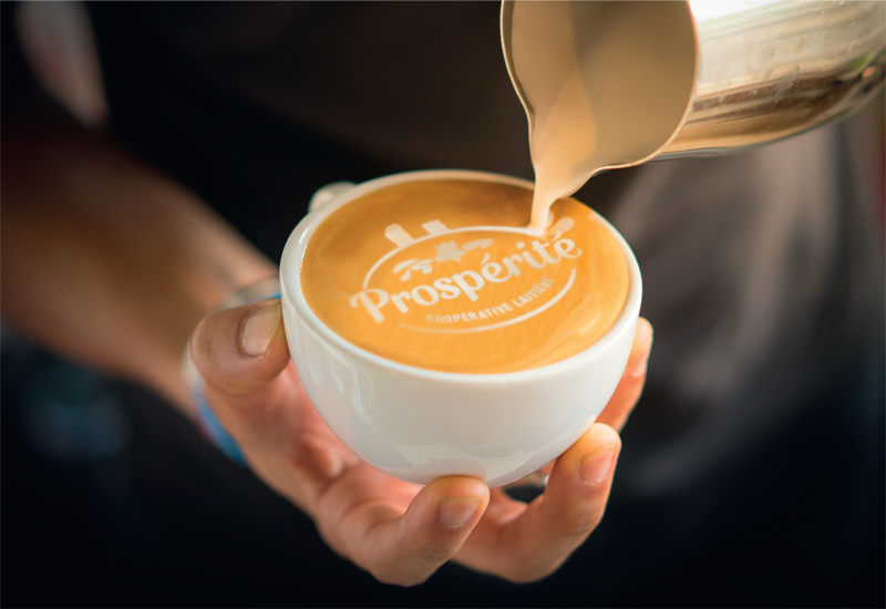 The Prospérité initiative allows buyers to track the steps taken before their milk arrives on shelves The Prospérité initiative allows buyers to track the steps taken before their milk arrives on shelves