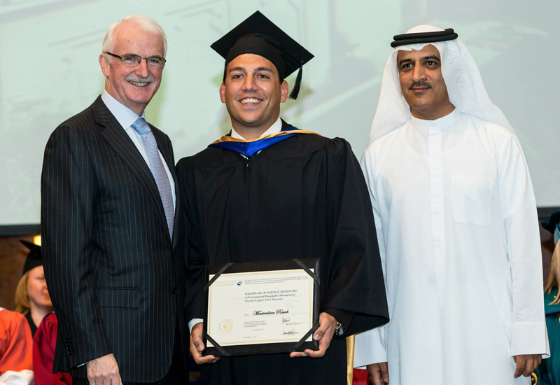 Maximilian Rauch's graduation day at The Emirates Academy of Hospitality Management Maximilian Rauch's graduation day at The Emirates Academy of Hospitality Management