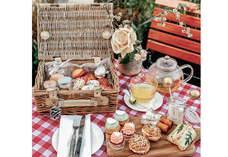 La Serre’s afternoon picnic tea comprises nine dishes and a choice of a hot or cold drink La Serre’s afternoon picnic tea comprises nine dishes and a choice of a hot or cold drink
