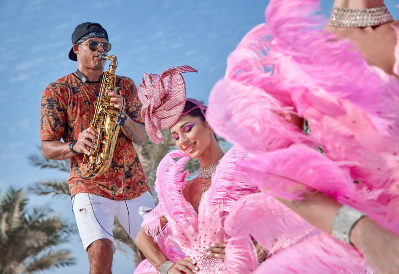 The brunch is priced at AED265 with soft drinks or AED465 per person with house drinks The brunch is priced at AED265 with soft drinks or AED465 per person with house drinks