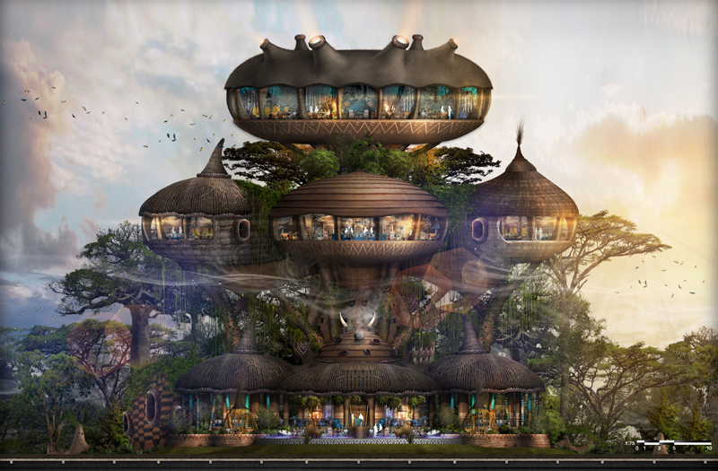 The Colony Lodge Hilton will be the largest of seven hotels in the designer's 2,000 acre complex in China The Colony Lodge Hilton will be the largest of seven hotels in the designer's 2,000 acre complex in China
