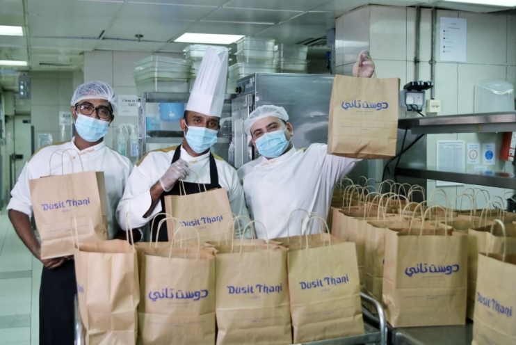 The team at Dusit Thani doing their part to help The team at Dusit Thani doing their part to help